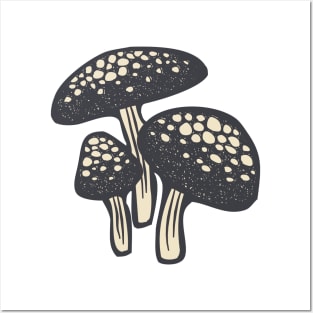 Vintage Mushroom Illustration Posters and Art